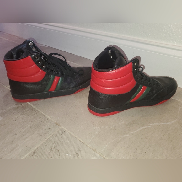 Authentic Gucci men shoes hightop 10 1/2 US - Picture 12 of 14